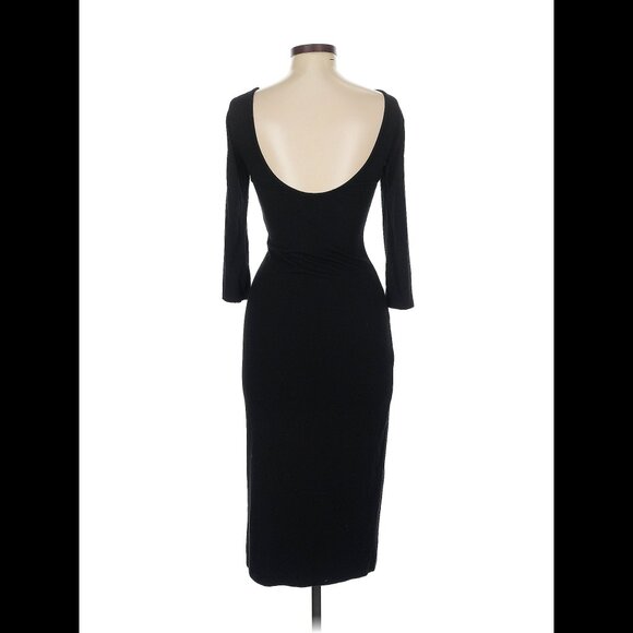 Lulus Black Midi Sheath Cocktail Dress – Size M - Picture 6 of 8